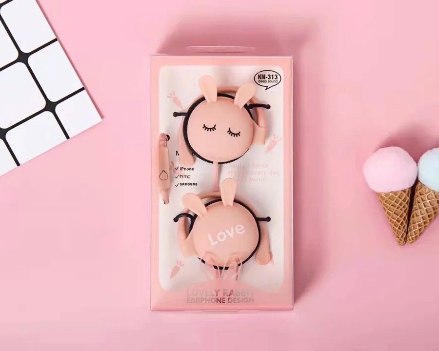 هندزفری فانتزی طرح خرگوش ناز Yinbaoli cute bunny earphone KN313 - تصویر 6