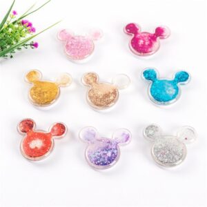 پایه نگه دارنده گوشی موبایل پاپ سوکت مدل میکی ماوس ژله‌ای آکواریوم اکلیلی