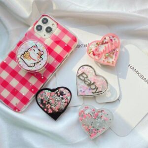 پایه نگه دارنده گوشی موبایل پاپ سوکت طرح قلبی اکلیلی مدل ستاره و قلب