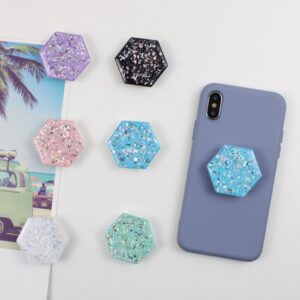 پایه نگه دارنده گوشی موبایل پاپ سوکت ژله ای مدل هگزا اکلیلی