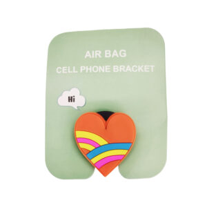 پایه نگه دارنده گوشی موبایل پاپ سوکت سیلیکونی مدل قلب و رنگین کمان